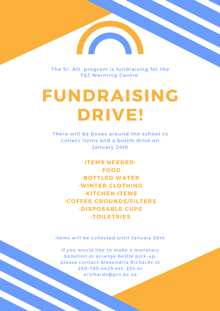 Fundraising poster for the FSJ Warming Centre