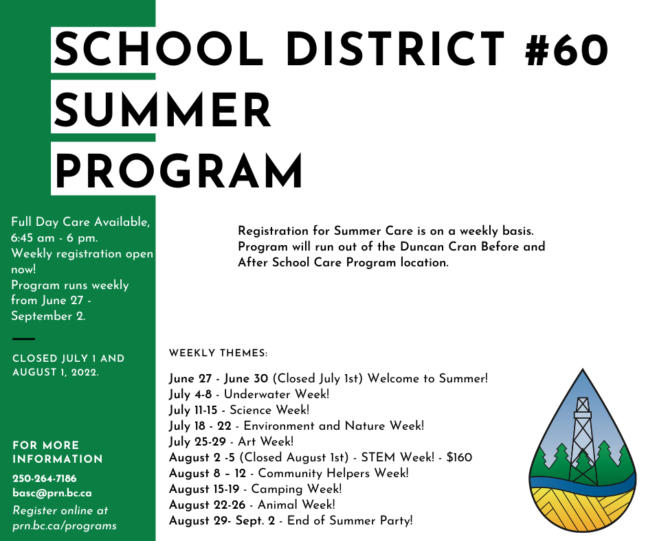 School District 60 Summer 2022 program